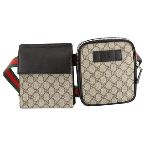 gucci double web belt bag|Gucci double belt bag black.